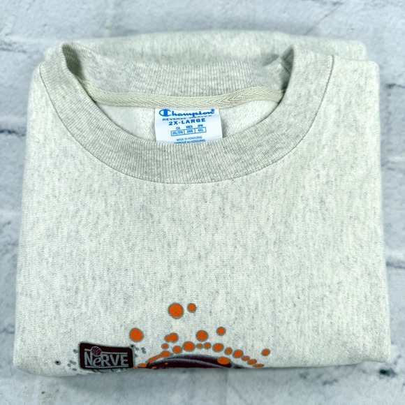 Champion Reverse Weave Crewneck Sweatshirt Size 2XL Gray NeRVE Volleyball S149 - Picture 12 of 15